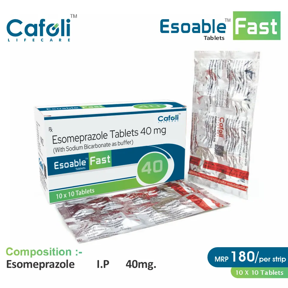 Esomeprazole 40mg + Sodium Bicarbonate Tablet | Gastroenterology | Best Price for PCD Pharma Franchise